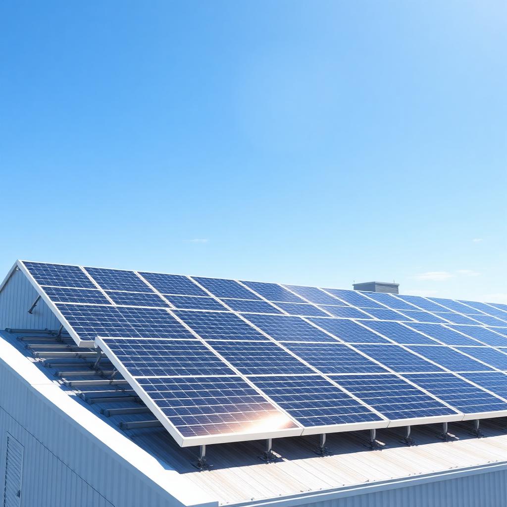 Solaranlage auf Produktionsdach